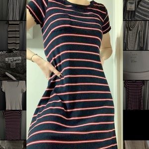 Mossimo Red White Blue Striped Dress Size Medium